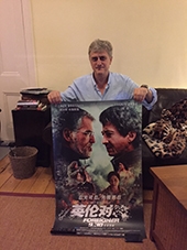 The Author - Stephen Leather with The Foreigner poster